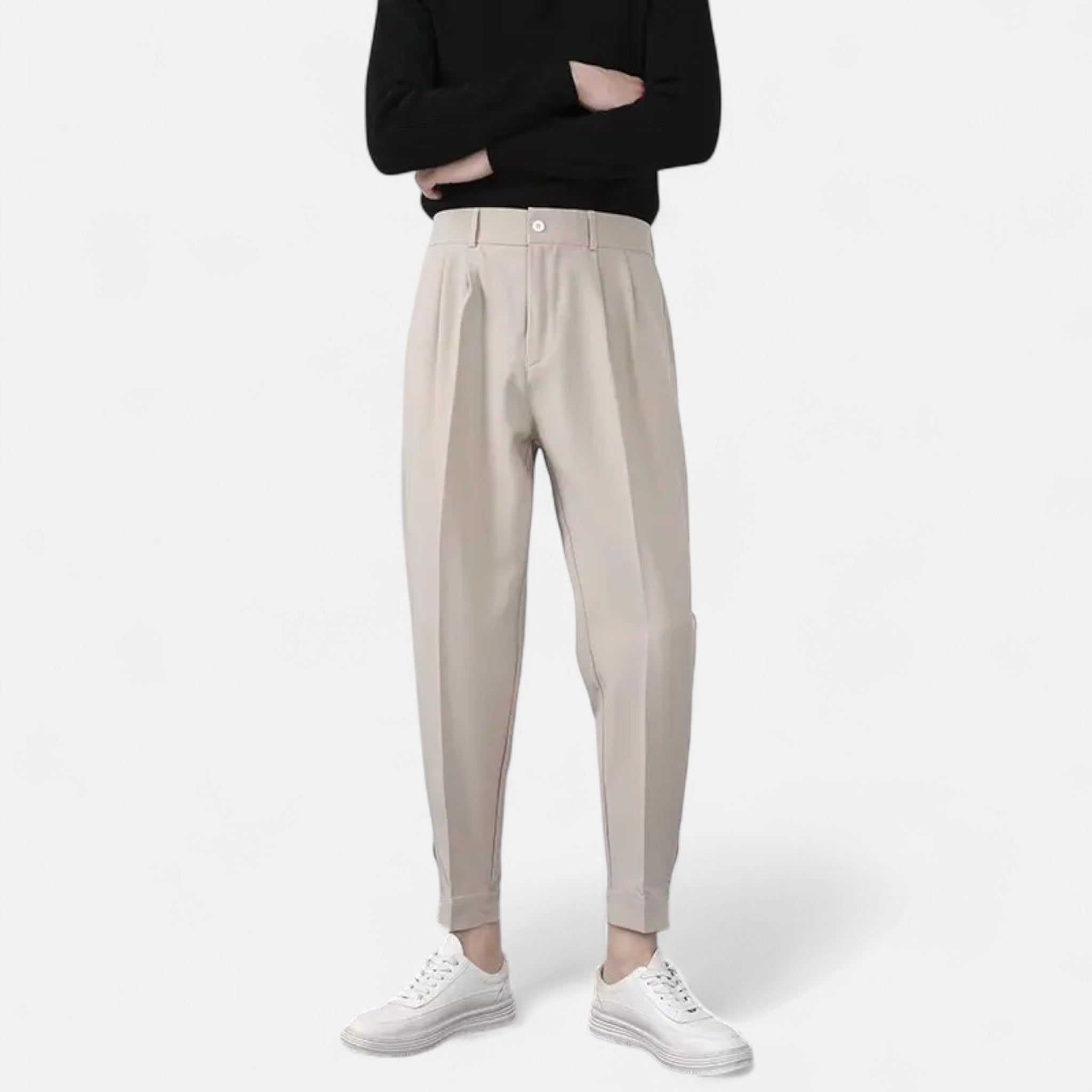 Modero | Pantalon homme à pinces, coupe fuselée