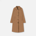 Modero | Trench long femme, simple boutonnage