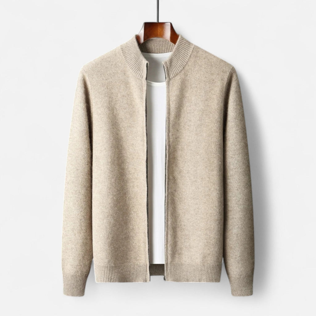 Modero | Cardigan zippé homme en maille fine