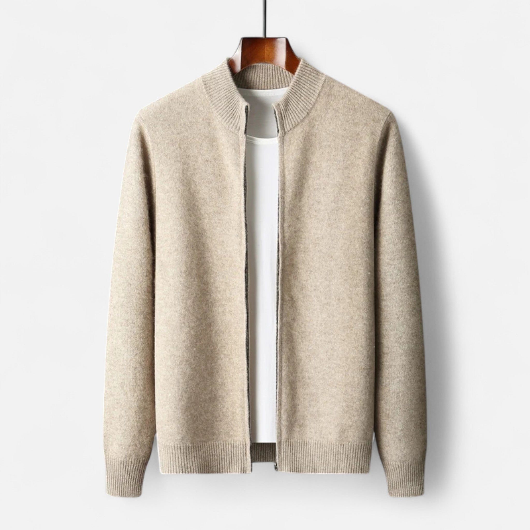 Modero | Cardigan zippé homme en maille fine