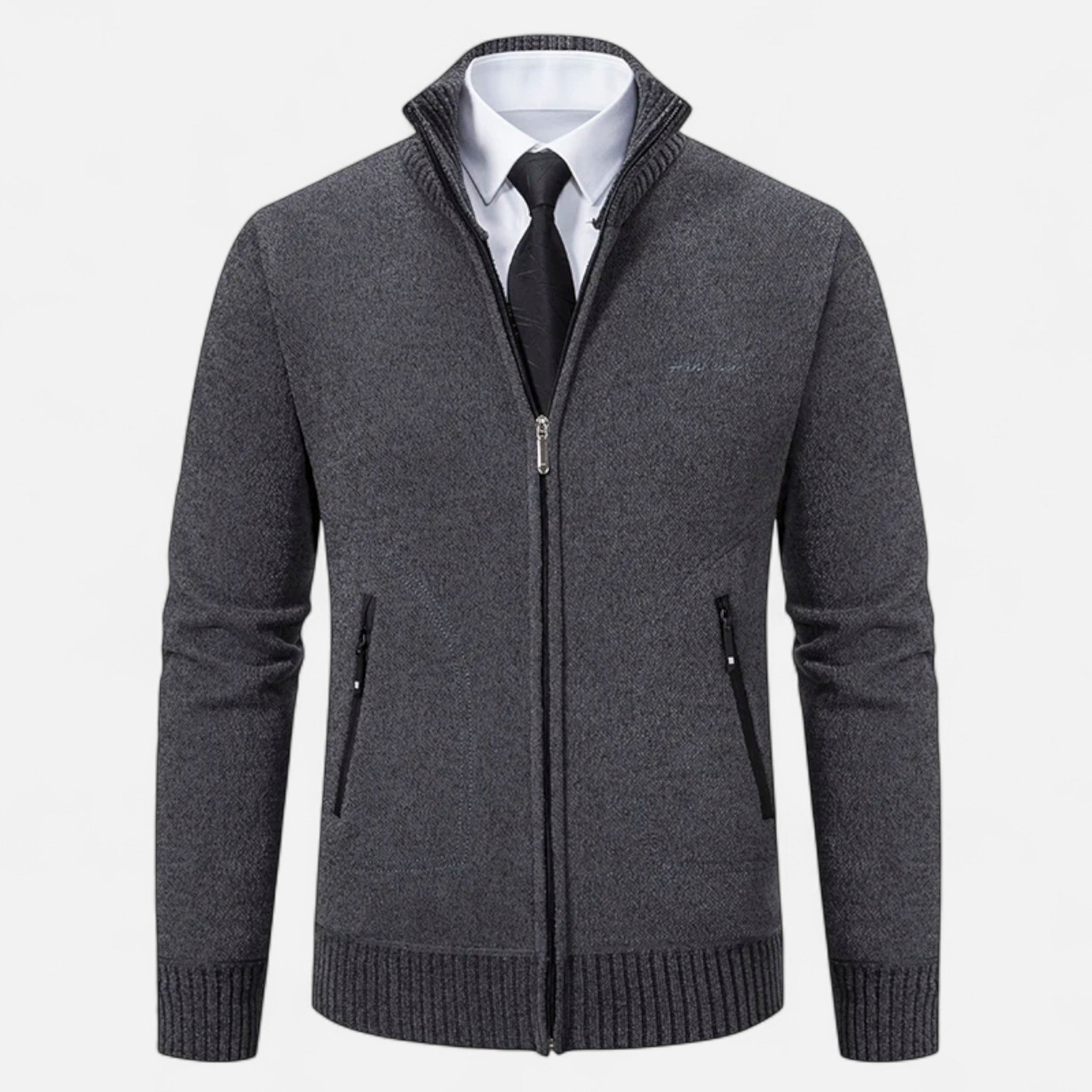 Modero | Cardigan en maille homme à col montant