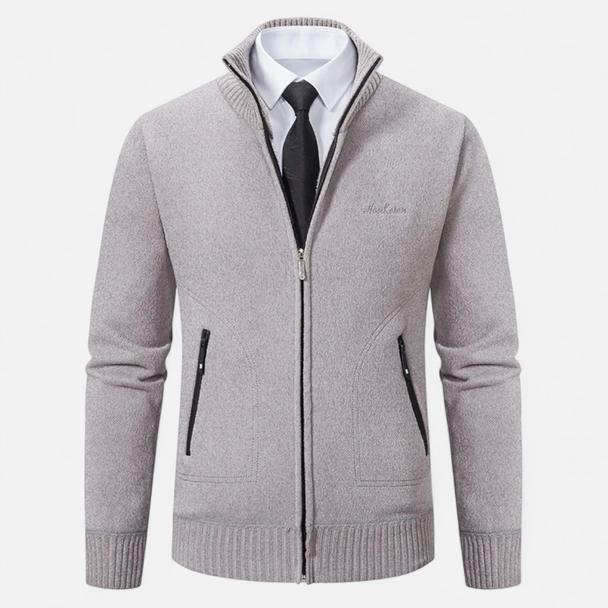 Modero | Cardigan en maille homme à col montant