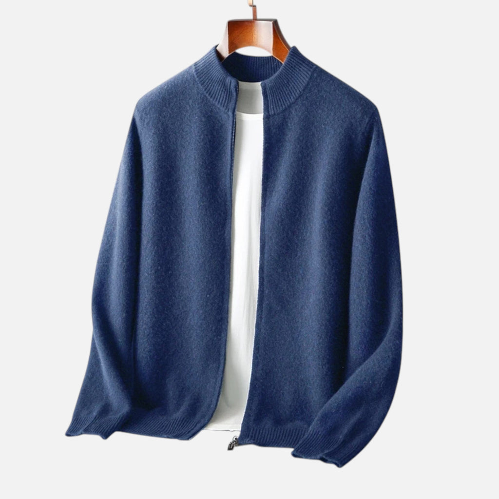 Modero | Cardigan zippé homme en maille fine