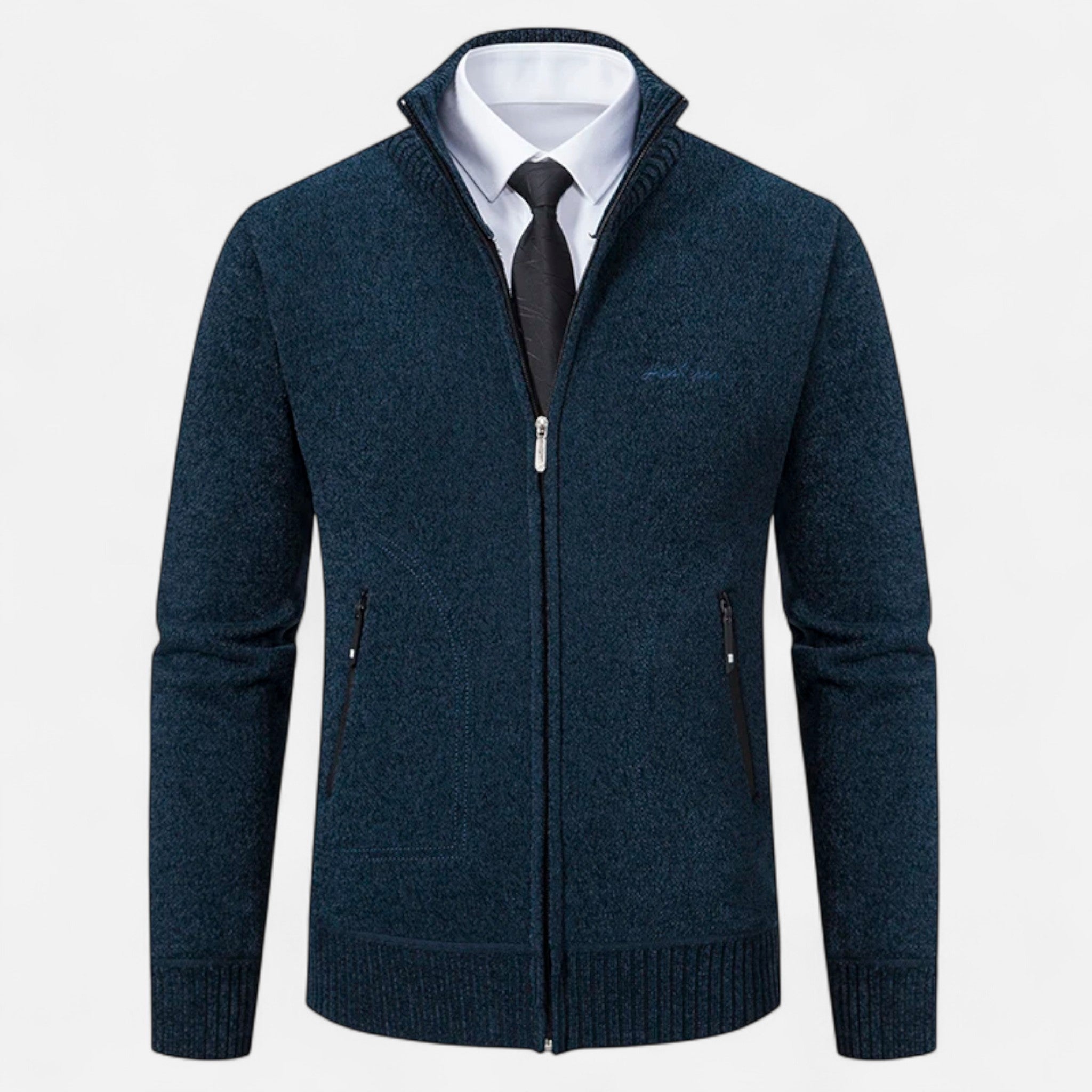 Modero | Cardigan en maille homme à col montant