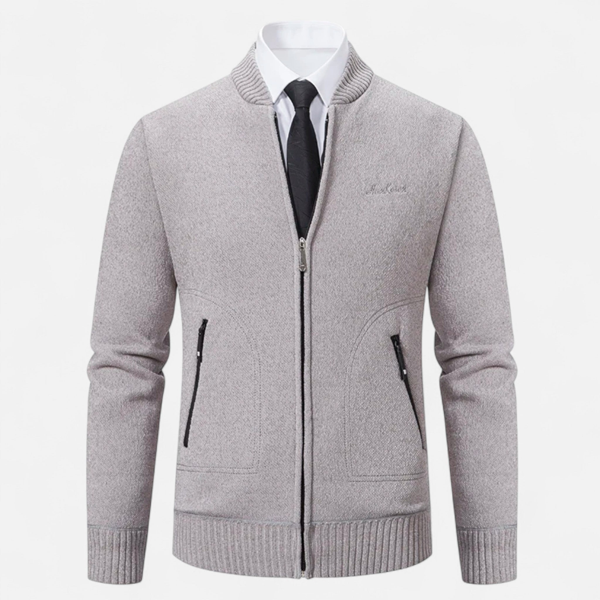 Modero | Cardigan en maille homme à col montant