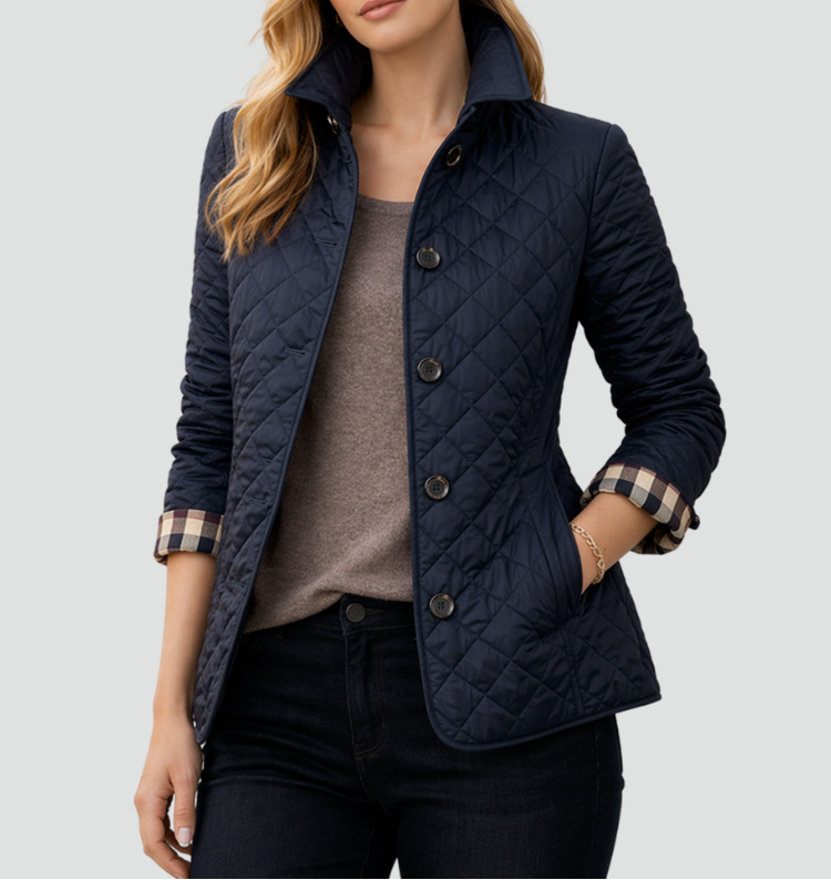 Veste Mi-saison Matelassée Légère Pour Femme, Avec Fermeture À Boutons : Une Veste Élégante Et Confortable Pour Le Printemps Et L'automne