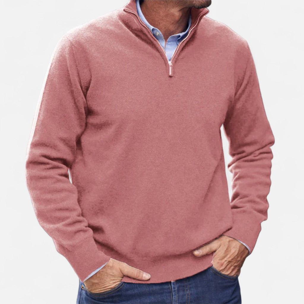 Modero | Pull homme zippé, maille fine