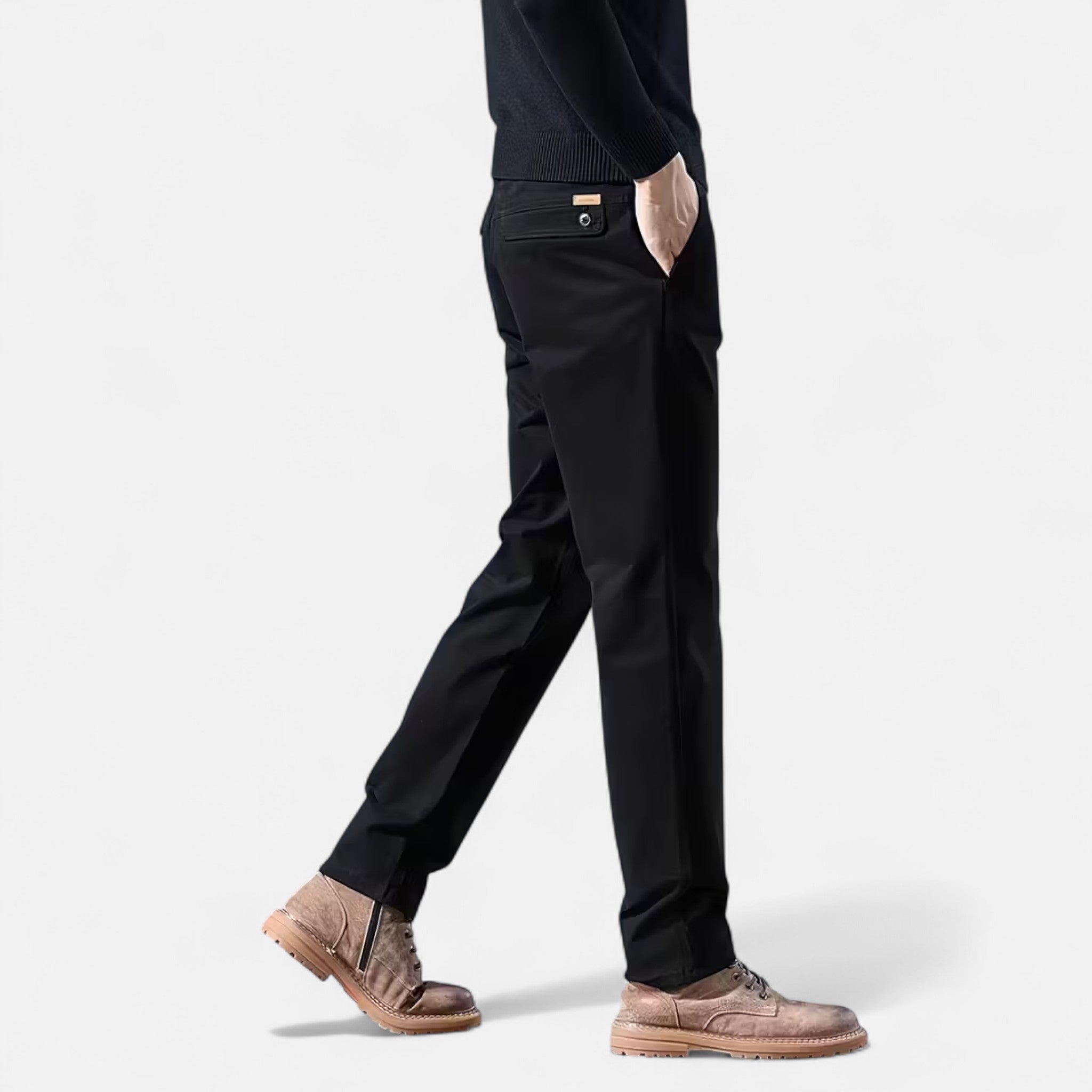 Modero | Pantalon homme en coton, jambe droite