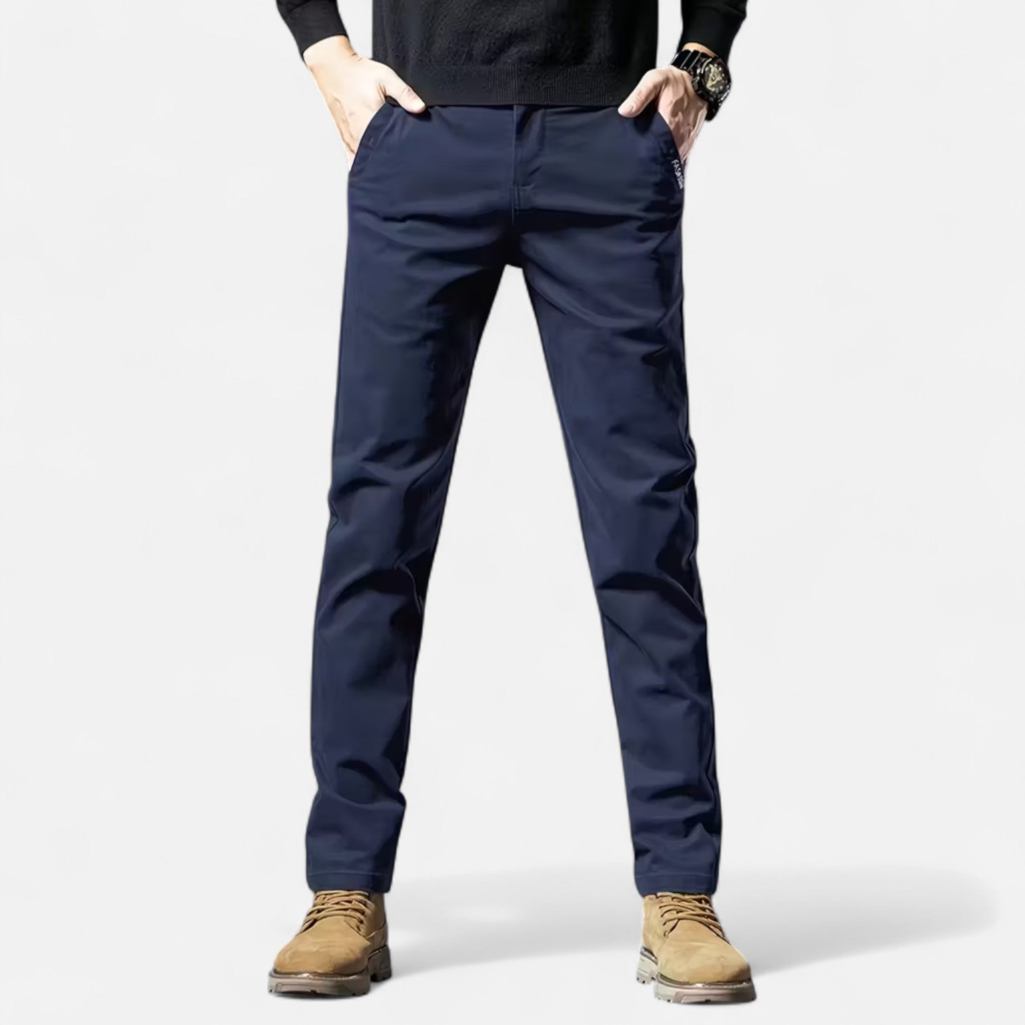 Modero | Pantalon homme en coton, jambe droite