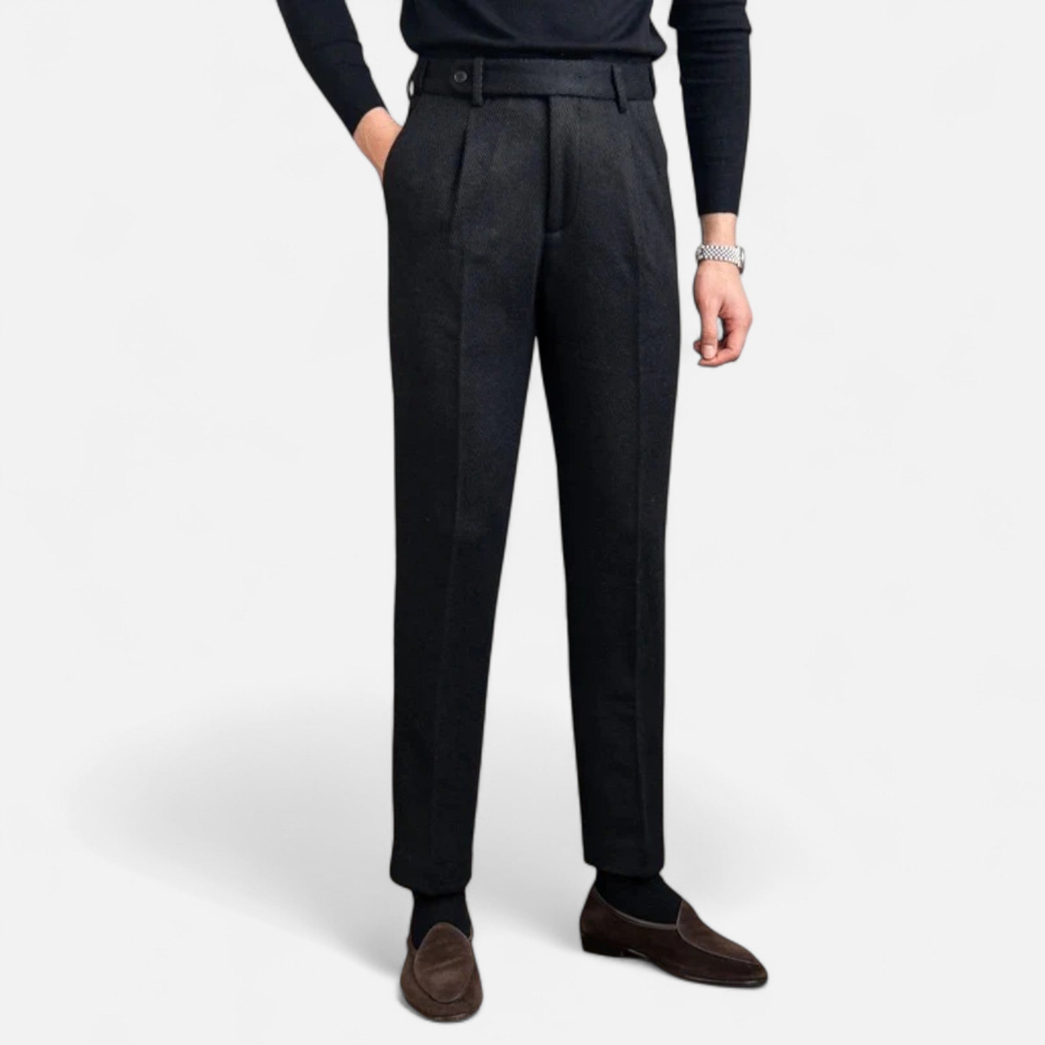 Modero | Pantalon homme tailleur, coupe droite