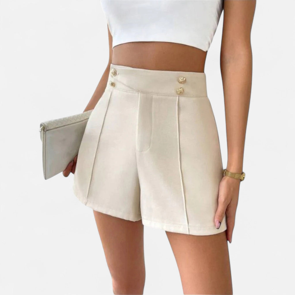 Modero | Short tailleur femme, taille haute