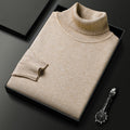 Pull À Col Roulé Côtelé En Mélange De Cachemire Pour Homme : Un Modèle Élégant Et Doux, Idéal Pour Les Journées Froides, Un Style Chic Et Décontracté Et À Porter AU Quotidien