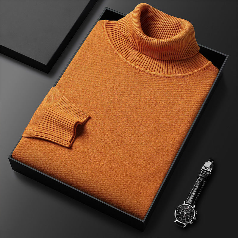 Pull À Col Roulé Côtelé En Mélange De Cachemire Pour Homme : Un Modèle Élégant Et Doux, Idéal Pour Les Journées Froides, Un Style Chic Et Décontracté Et À Porter AU Quotidien