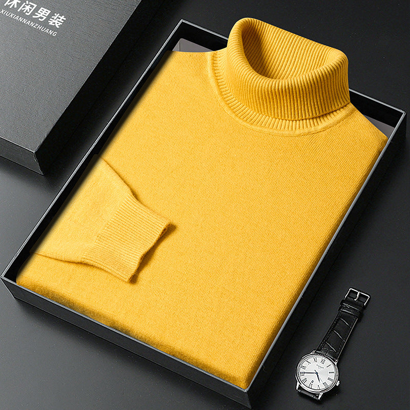 Pull À Col Roulé Côtelé En Mélange De Cachemire Pour Homme : Un Modèle Élégant Et Doux, Idéal Pour Les Journées Froides, Un Style Chic Et Décontracté Et À Porter AU Quotidien