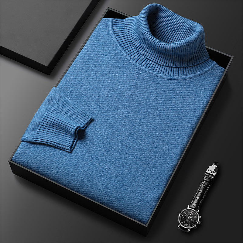 Pull À Col Roulé Côtelé En Mélange De Cachemire Pour Homme : Un Modèle Élégant Et Doux, Idéal Pour Les Journées Froides, Un Style Chic Et Décontracté Et À Porter AU Quotidien