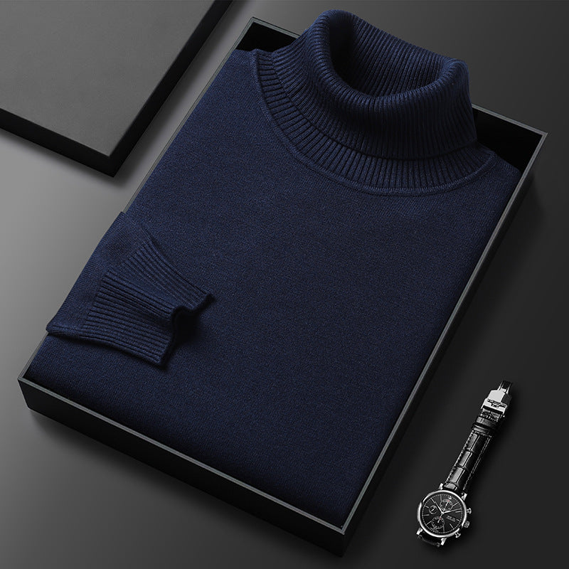 Pull À Col Roulé Côtelé En Mélange De Cachemire Pour Homme : Un Modèle Élégant Et Doux, Idéal Pour Les Journées Froides, Un Style Chic Et Décontracté Et À Porter AU Quotidien